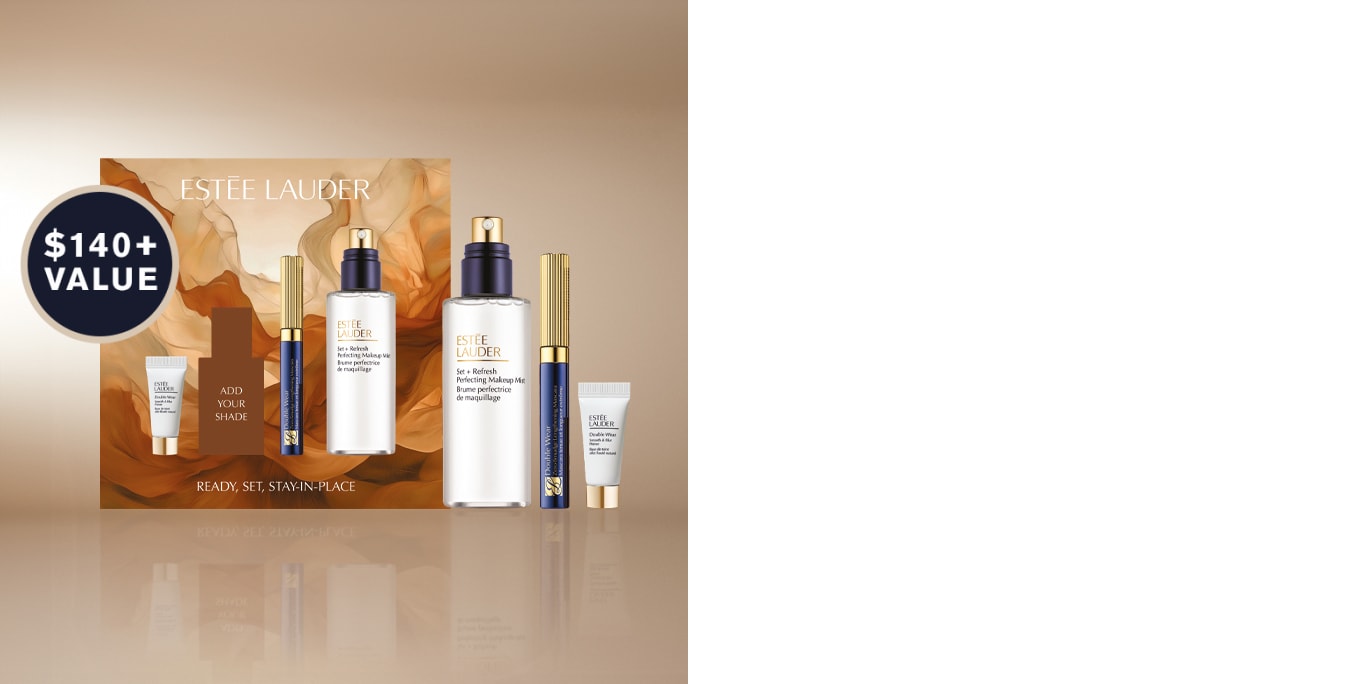 This Online Exclusive 3-Piece Set, available for $79 with any Double Wear Stay-In-Place Makeup Purchase in the same transaction. 