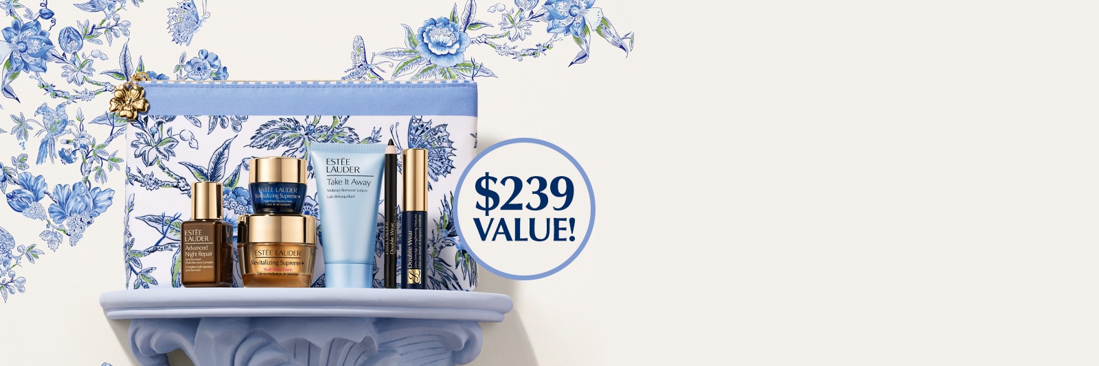 Free 7-Piece Gift with any $99+ purchase. PLUS, a FREE Advanced Night Repair Eye Supercharged Gel-Crème.* Online Only.*​