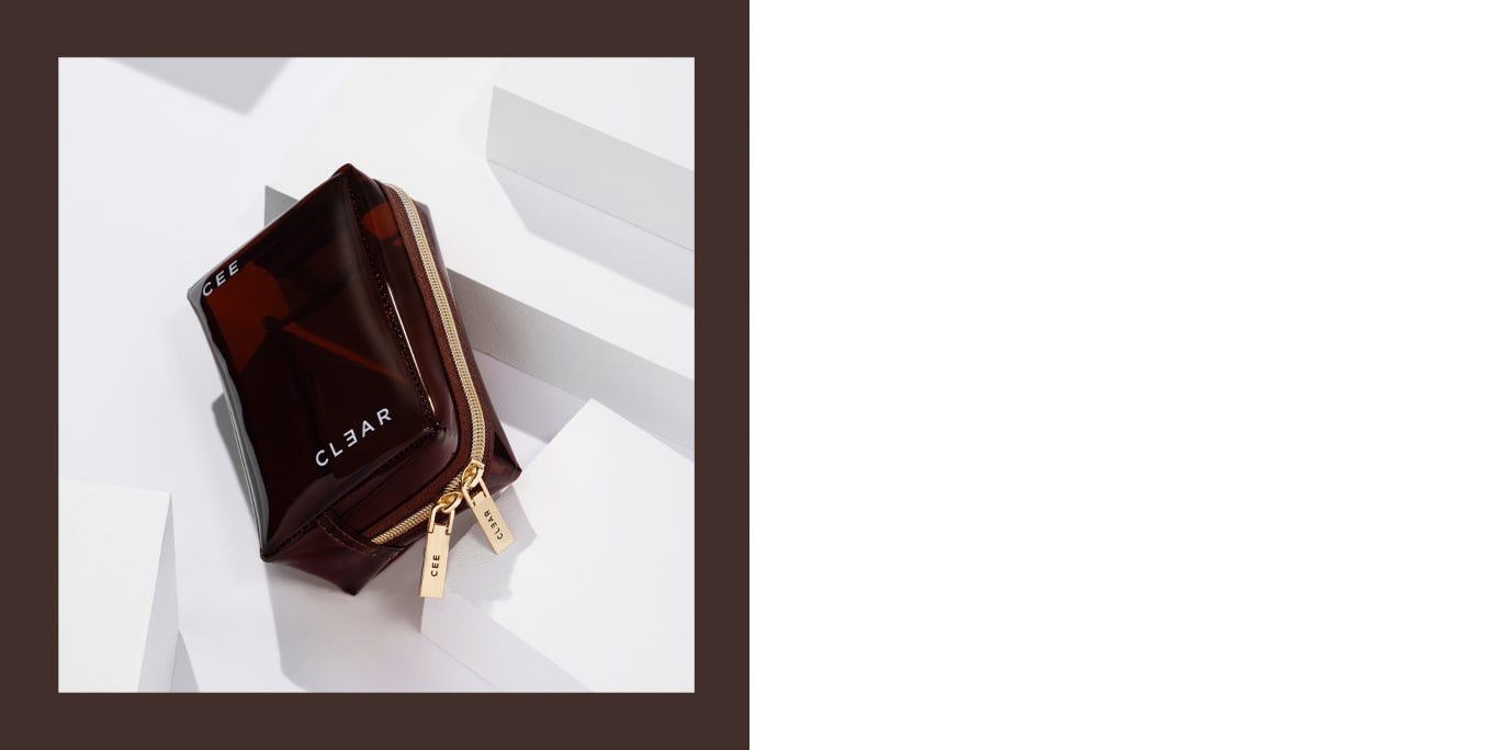 Receive a free CEE CLEAR mini cosmetic case with your $99+ purchase.*​