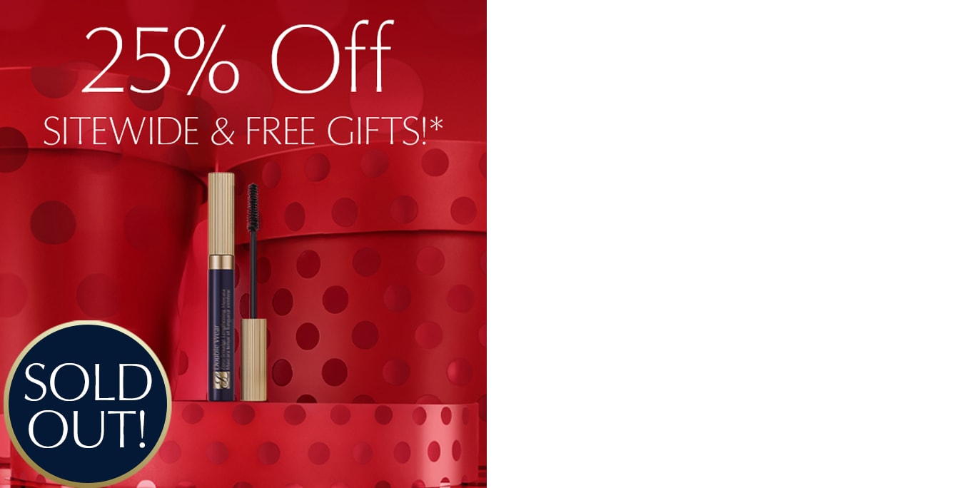 25% Off Sitewide* and Free 5-Piece Gift with any $150+ purchase. Plus, receive a Free Double Wear Mascara with $250+ spend. ONLINE ONLY