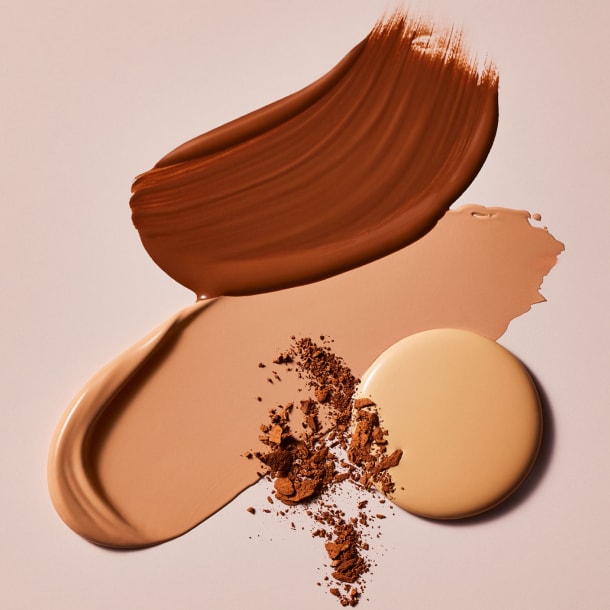 Photo of different Estee Lauder Foundation textures