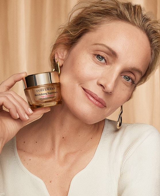 woman with winter skincare